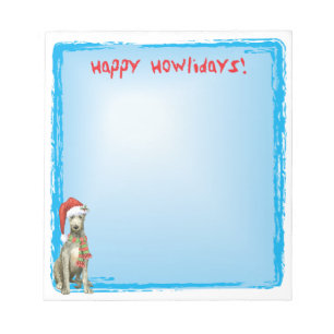 Christmas Scottish Deerhound Notepad
