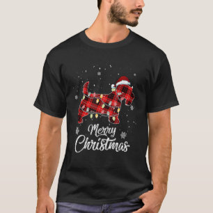 Christmas Scottish Terrier Red Plaid Dog Lover Paj T-Shirt