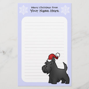 Christmas Scottish Terrier Stationery