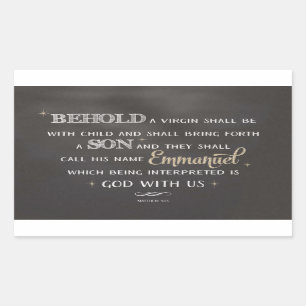 Christmas Scripture - Matthew 1:23 Sticker