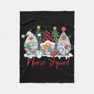 Christmas Scrub Tops Women Gnomes Scrubs Nurse Squ Fleece Blanket