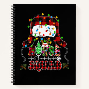 Christmas Scrub Tops Women Santa Hat Scrubs Nurse Notebook