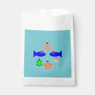 Christmas Sea Creatures Favour Bag