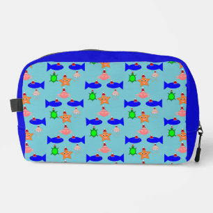 Christmas Sea Creatures Patterned Dopp Kit