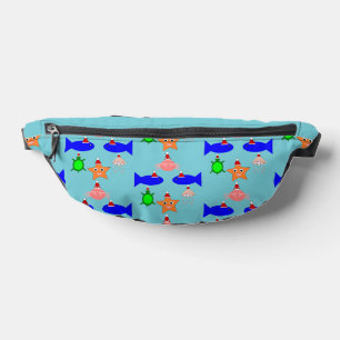 Christmas Sea Creatures Patterned Fanny Pack