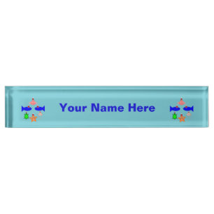 Christmas Sea Creatures Personalized Nameplate