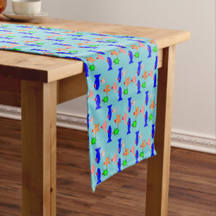 Christmas Sea Creatures Short Table Runner