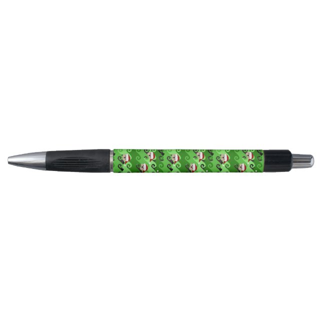 Christmas Sea Otters Green Waves Pen (Front)