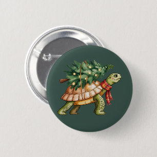 Christmas Sea Turtle Lover Gift Xmas Tree Holiday 2 Inch Round Button