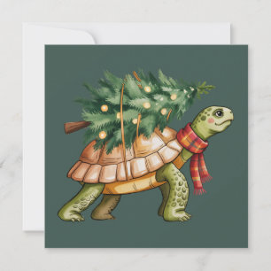 Christmas Sea Turtle Lover Gift Xmas Tree Holiday Card