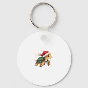 Christmas Sea Turtle Santa Xmas Men Women Boys Gir Keychain