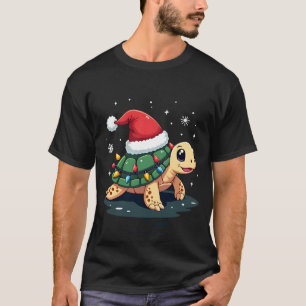 Christmas Sea Turtle Santa Xmas Men Women Boys Gir T-Shirt