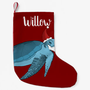 Christmas Sea Turtle Small Christmas Stocking