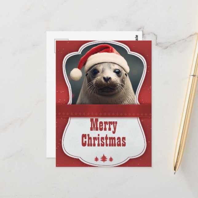 Christmas Seal Postcard (Front/Back In Situ)