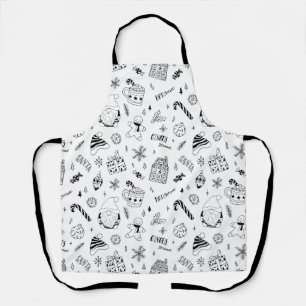 Christmas seamless pattern outline apron