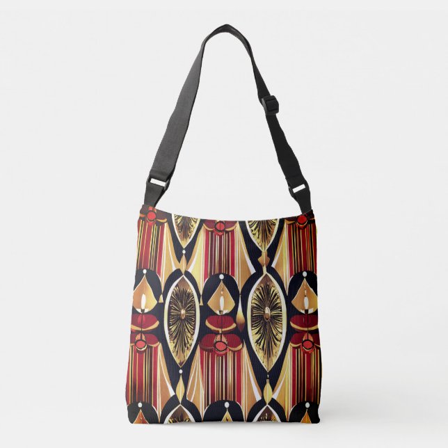 Christmas Seamless Repeating Pattern with Afrocent Crossbody Bag (Front)