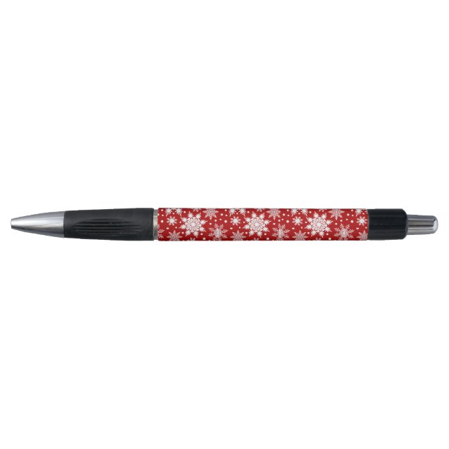 Christmas Seamless White Snowflakes Pattern   Pen (Front)