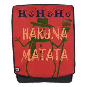 Christmas Season Here We Come Hohoho Hakuna Matata Backpack