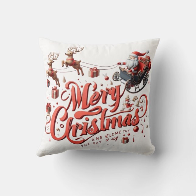 Christmas Season Throw Pillow (Back)