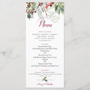 Christmas Season Wedding Menu 2