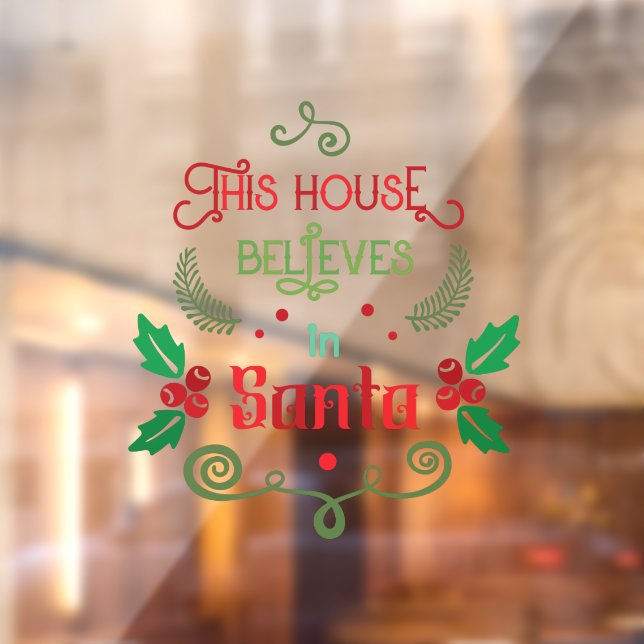 Christmas Season Word Art Window Cling (Sheet 2)
