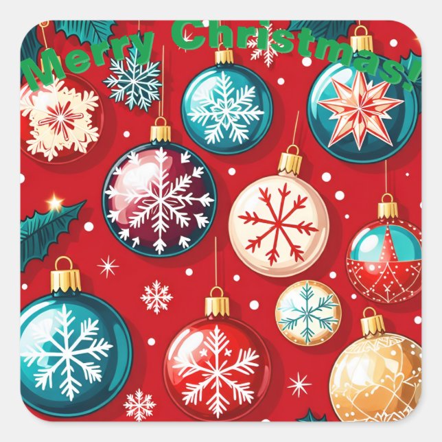 Christmas Series 1 - Ornament Stickers (Front)