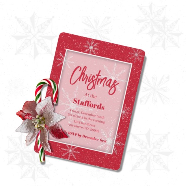 Christmas Shadowbox Silver Invitation (Créateur téléchargé)