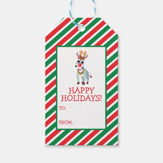 Christmas Shane the Donkey Gift Tags (Front)