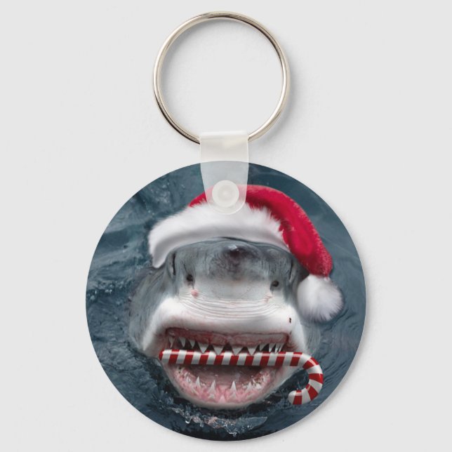 Christmas Shark Keychain (Front)