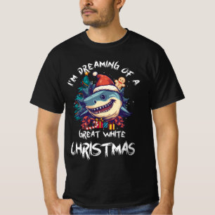 Christmas Shark Santa Hat Xmas Santa Jaws Funny Sh T-Shirt