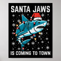 Christmas Shark Santa Jaws Xmas Men Boys Kids Yout