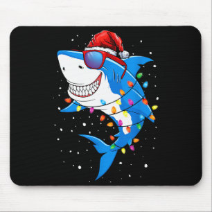 Christmas Shark Shirt Xmas Funny Santa Shark  Mouse Pad