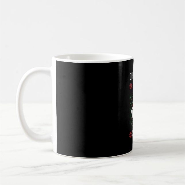 Christmas Shark Ugly Christmas Coffee Mug (Left)