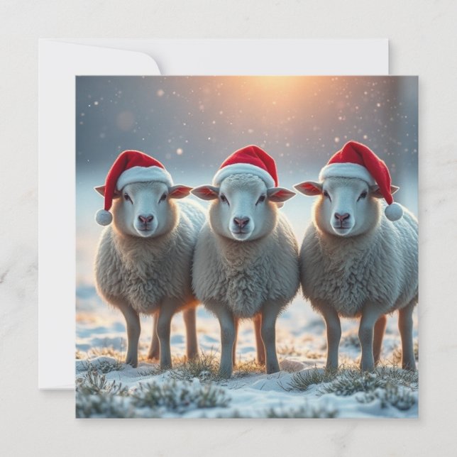 Christmas Sheep Holiday Card (Front)