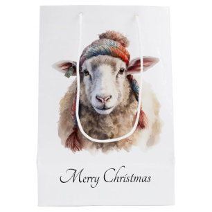 Christmas Sheep Medium Gift Bag