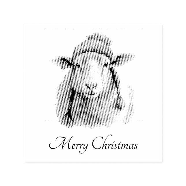 Christmas Sheep Self-inking Stamp (Design)