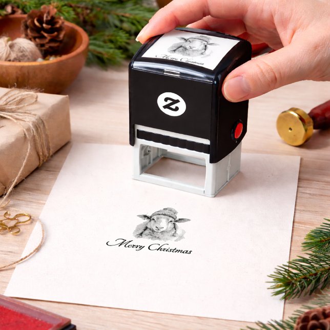 Christmas Sheep Self-inking Stamp (Creator Uploaded)