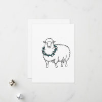 Christmas Sheep with Holly