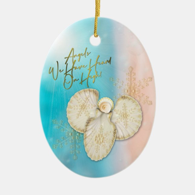 Christmas Shell Angel Ornament (Front)