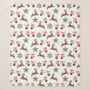 Christmas, sherpa blanket, holiday, reindeer blanket