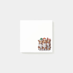 Christmas Shetland Sheepdogs Post-it Notes