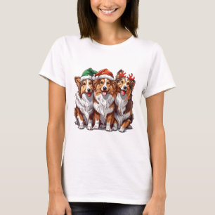 Christmas Shetland Sheepdogs T-Shirt