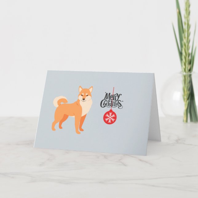 Christmas Shiba Inu Card (Front)