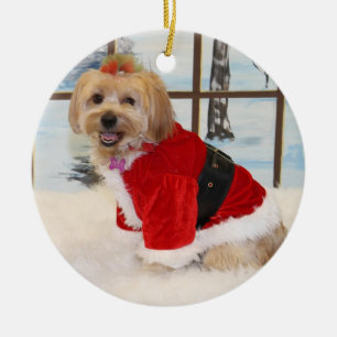 Christmas Shih Tzu Dog Ornament