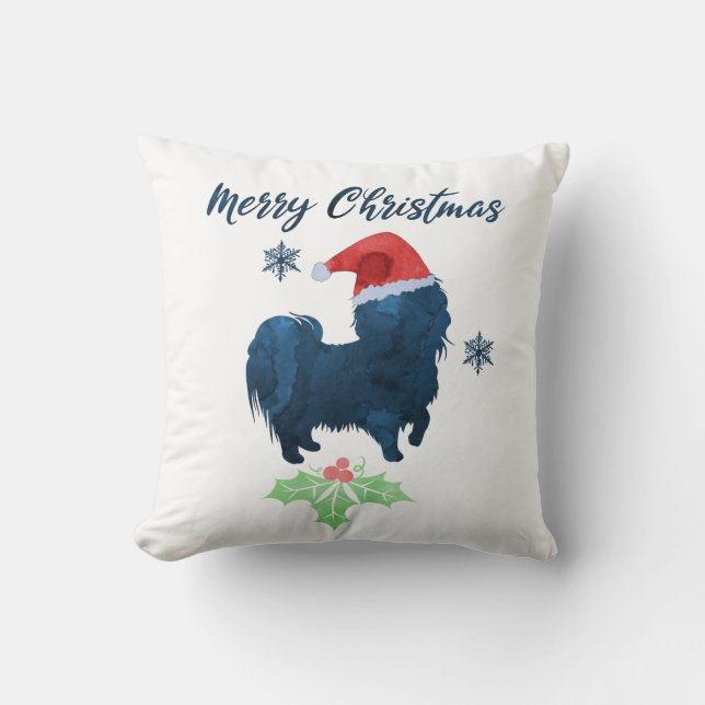 Christmas Shih Tzu Dog Throw Pillow (Front)