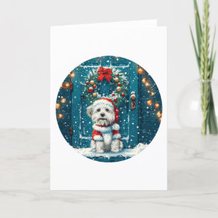 Christmas Shih Tzu Dogs Holiday Card
