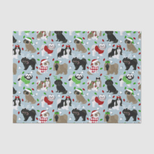 Christmas Shih Tzu Dogs Tissue Paper
