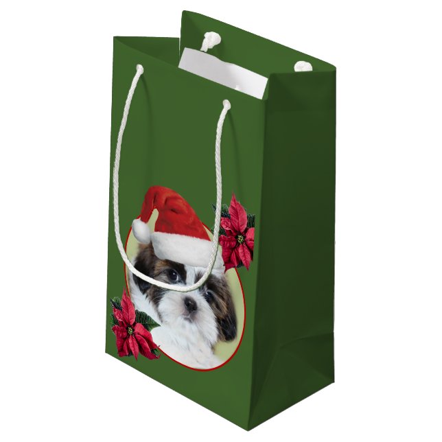 Christmas Shih Tzu gift bag (Back Angled)