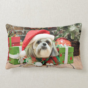 Christmas - Shih Tzu - Gizmo Lumbar Pillow
