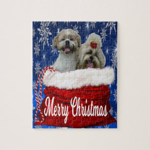 Christmas Shih tzu Jigsaw Puzzle
